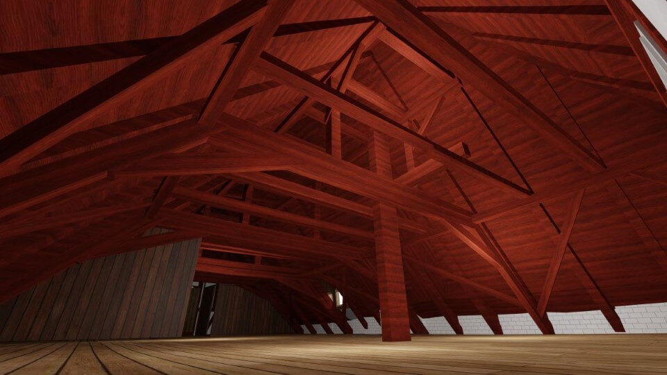 Building 3D model of existing wooden roof structur